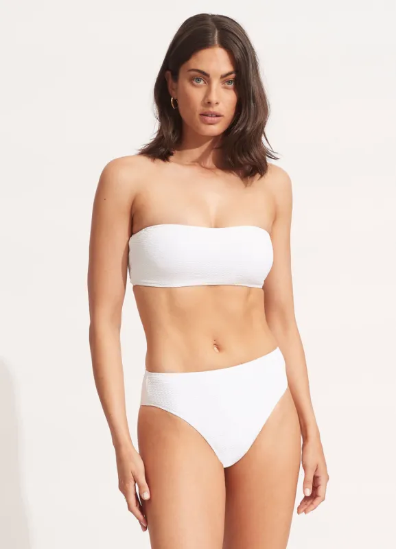 Seafolly Sea Dive High Rise Pant - White sold by Sun Diego Boardshops