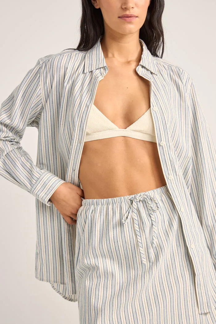 Rhythm Stella Stripe Overswim Shirt - BLUE STRiPE sold by Sun Diego Boardshops