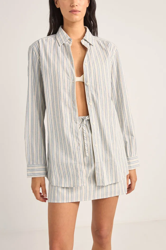 Rhythm Stella Stripe Overswim Shirt - BLUE STRiPE sold by Sun Diego Boardshops product image thumbnail 2