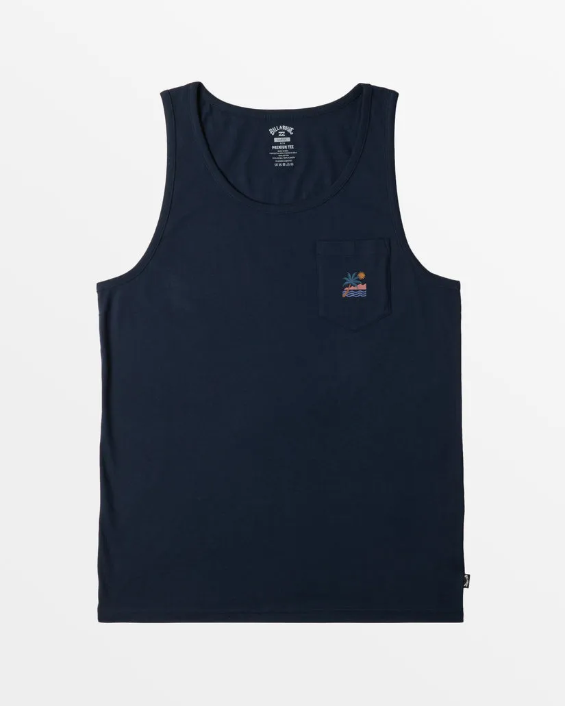 Billabong Troppo Pocket Tank Top - NAVY sold by Sun Diego Boardshops product image thumbnail 2