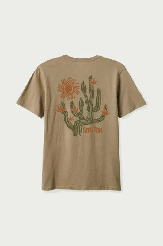 Brixton VALLEY S/S TAILORED T-SHIRT - OATMEAL sold by Sun Diego Boardshops