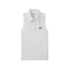 Malbon Golf CLAUDIA SLEEVELESS POLO - White sold by Sun Diego Boardshops
