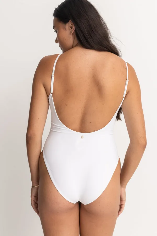 Rhythm Classic Minimal One Piece - WHITE sold by Sun Diego Boardshops product image thumbnail 4