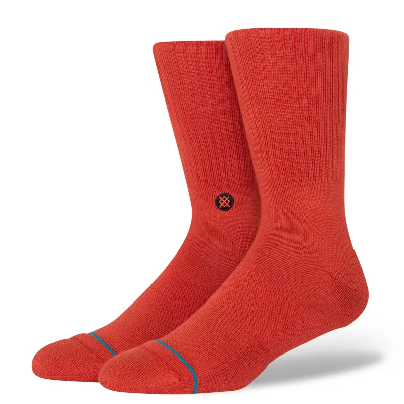 Stance Icon Crew Socks - Dark Red sold by Sun Diego Boardshops