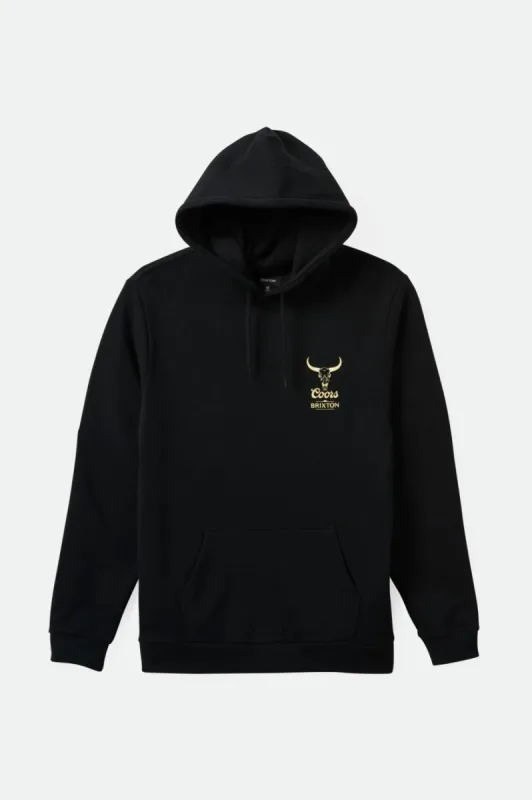 Brixton Coors Bull Hoodie - Black sold by Sun Diego Boardshops