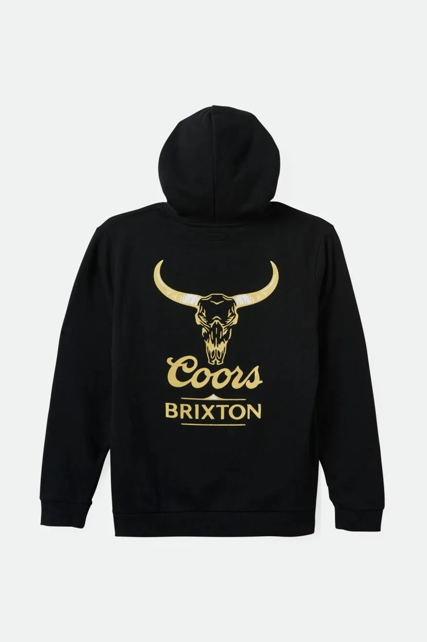 Brixton Coors Bull Hoodie - Black sold by Sun Diego Boardshops product image thumbnail 2