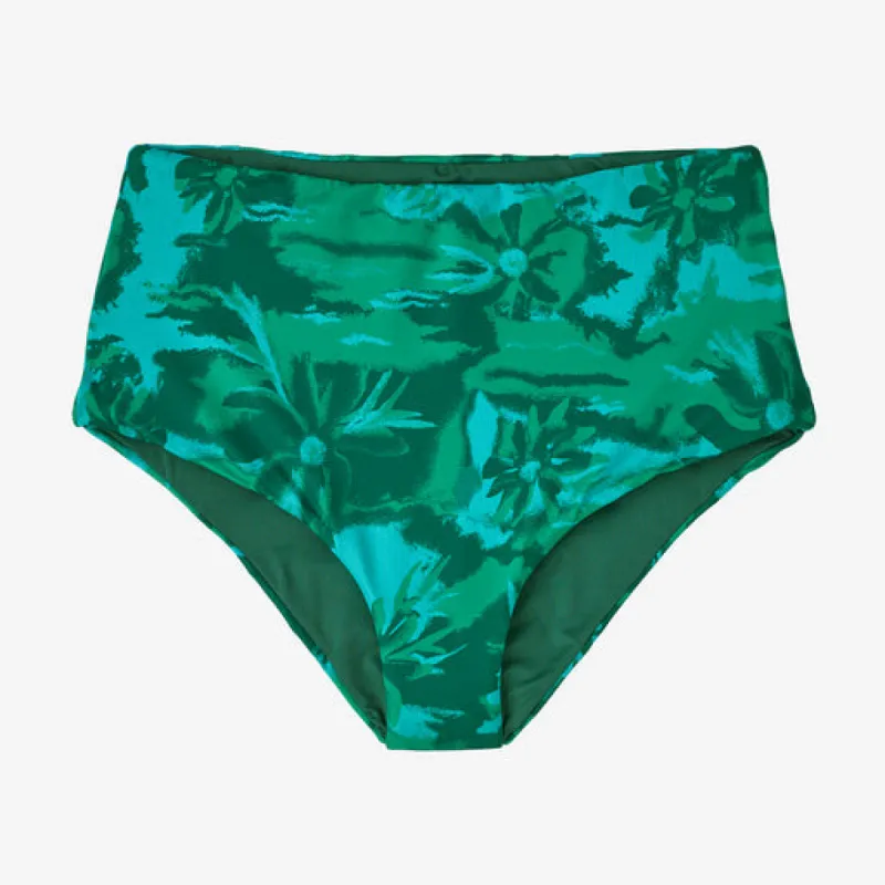 Patagonia  Sunrise Slider Bikini Bottoms - Cliffs And Waves: Conifer Green sold by Sun Diego Boardshops