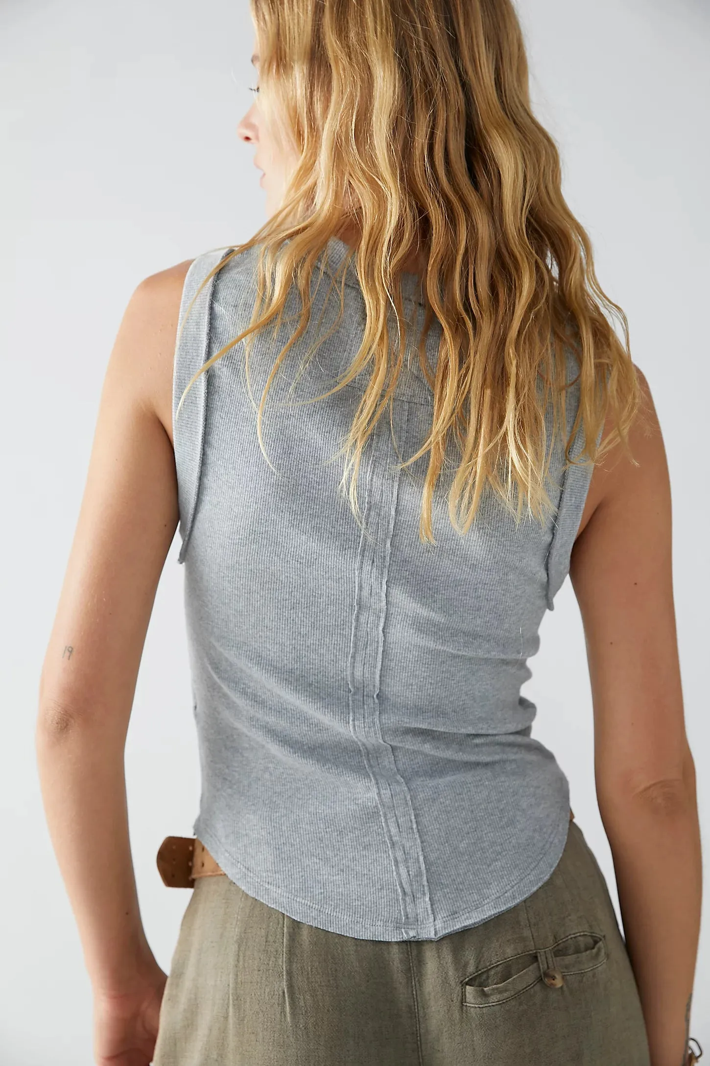 Free People We The Free Kate Tee - Heather Grey sold by Sun Diego Boardshops product image thumbnail 2
