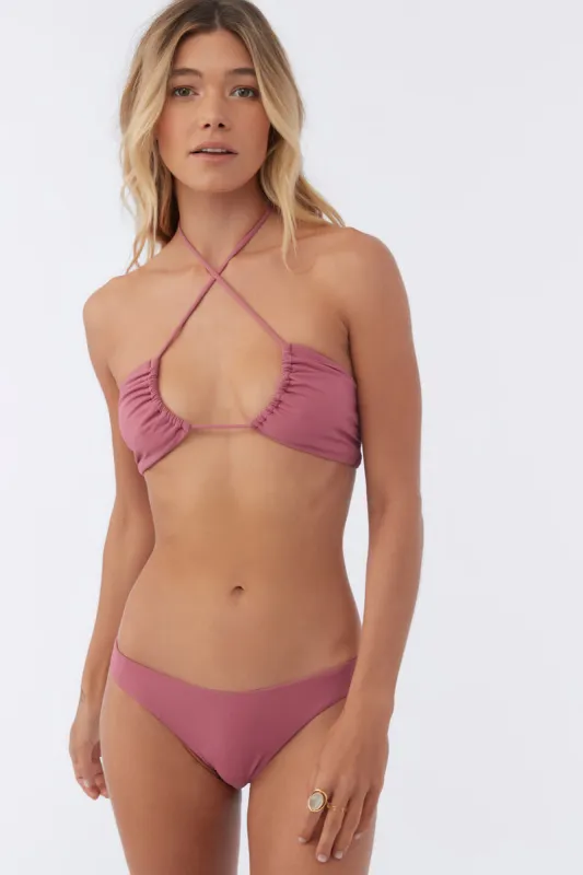 O'Neill Saltwater Solids Embry Halter Top - Berry sold by Sun Diego Boardshops