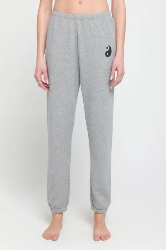 Spiritual Gangster Yin Yang Luna Sweatpant - Heather Ash sold by Sun Diego Boardshops
