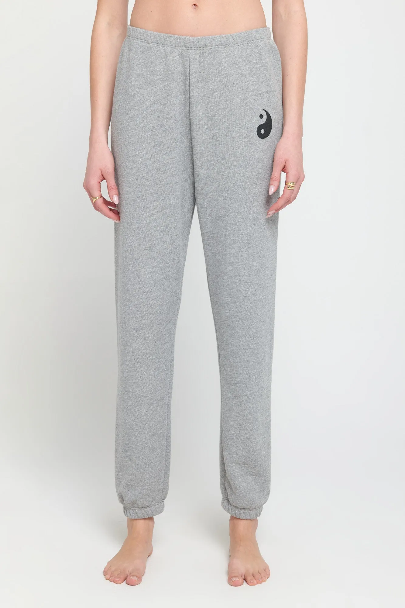 Spiritual Gangster Yin Yang Luna Sweatpant - Heather Ash sold by Sun Diego Boardshops