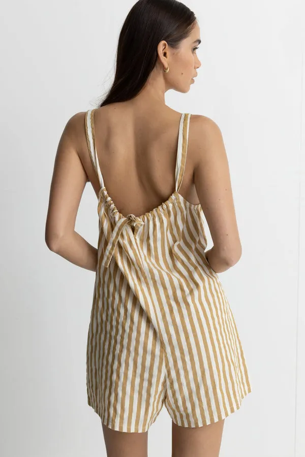 Rhythm Goodtimes Stripe Romper - Camel sold by Sun Diego Boardshops product image thumbnail 3