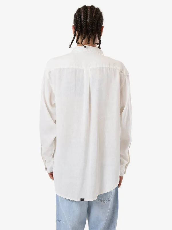THRILLS Hemp Minimal Thrills Oversize Long Sleeve Shirt - DIRTY WHITE sold by Sun Diego Boardshops product image thumbnail 2
