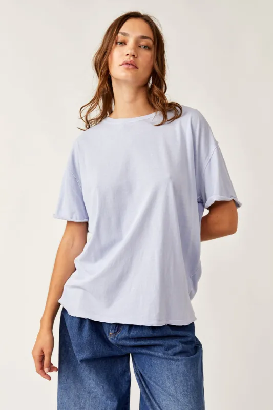 FREE PEOPLE We The Free Nina Tee - CHAMRAY SKY sold by Sun Diego Boardshops