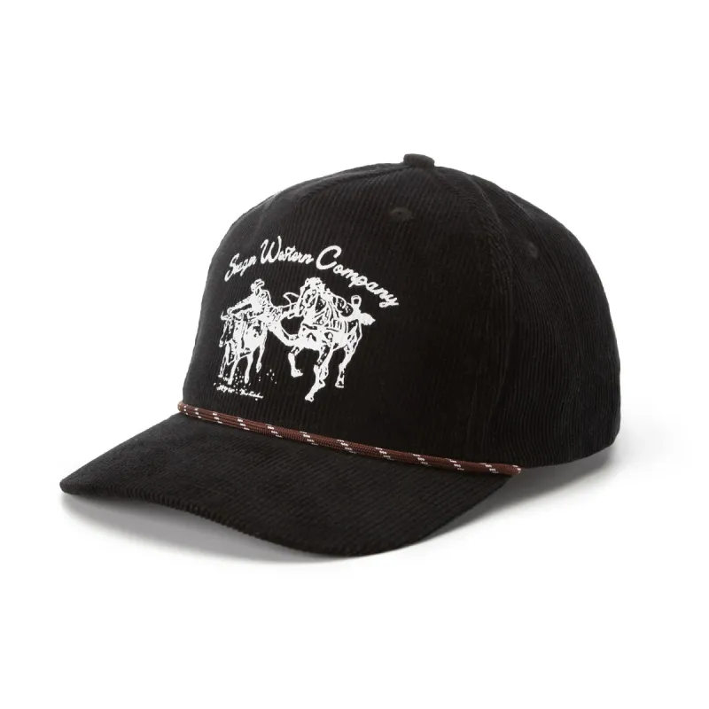 SEAGER LOS RIOS CORDUROY HAT SNAPBACK  - BLACK sold by Sun Diego Boardshops