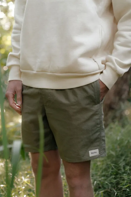 Rhythm Classic Linen Jam - OLIVE sold by Sun Diego Boardshops