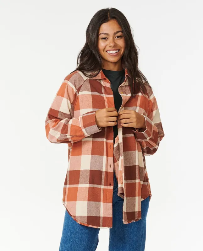 Rip Curl Pacific Dreams Cotton Flannel Shirt - Cinnamon made by Ripcurl