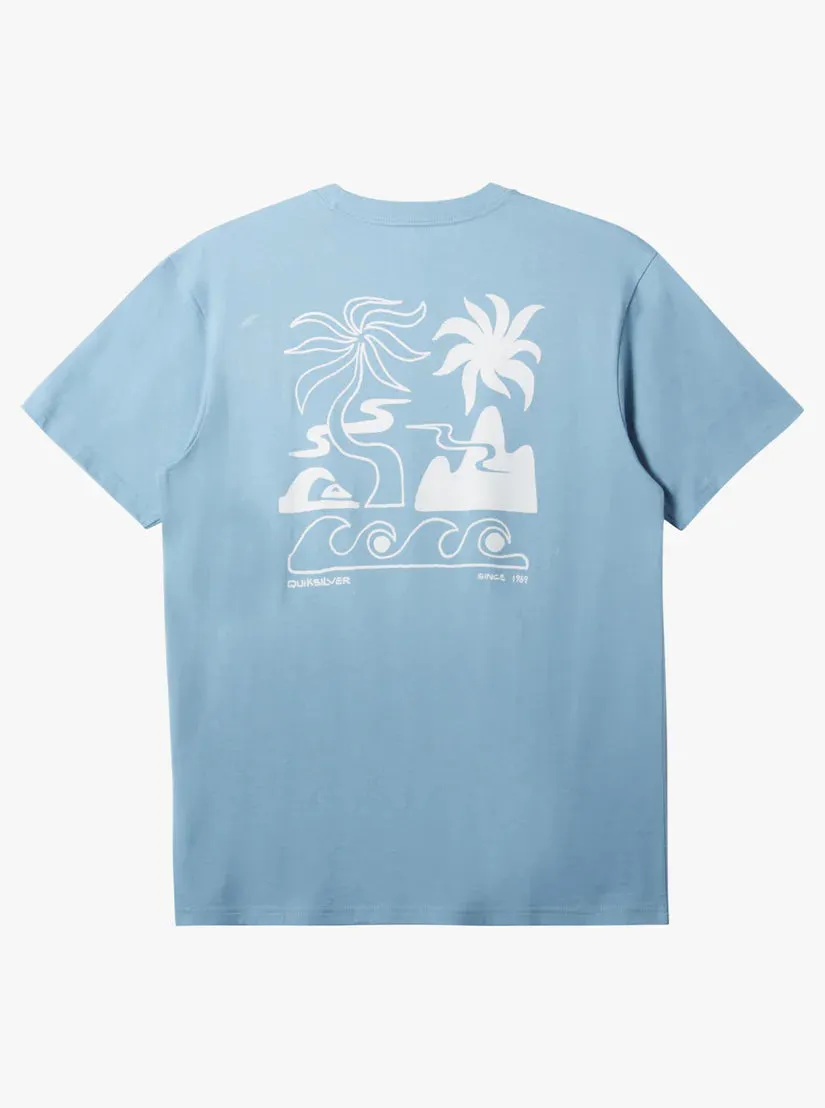 Quiksilver Tropical Breeze T-Shirt - Blueshadow sold by Sun Diego Boardshops