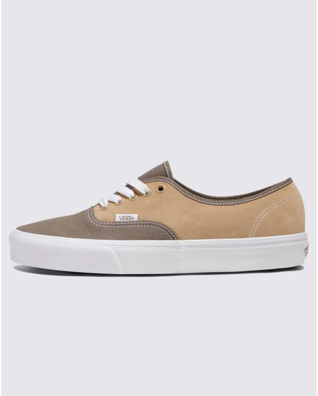Vans Authentic Canvas Suede Shoe - CANVAS/SUEDE BLOCK BROWN sold by Sun Diego Boardshops