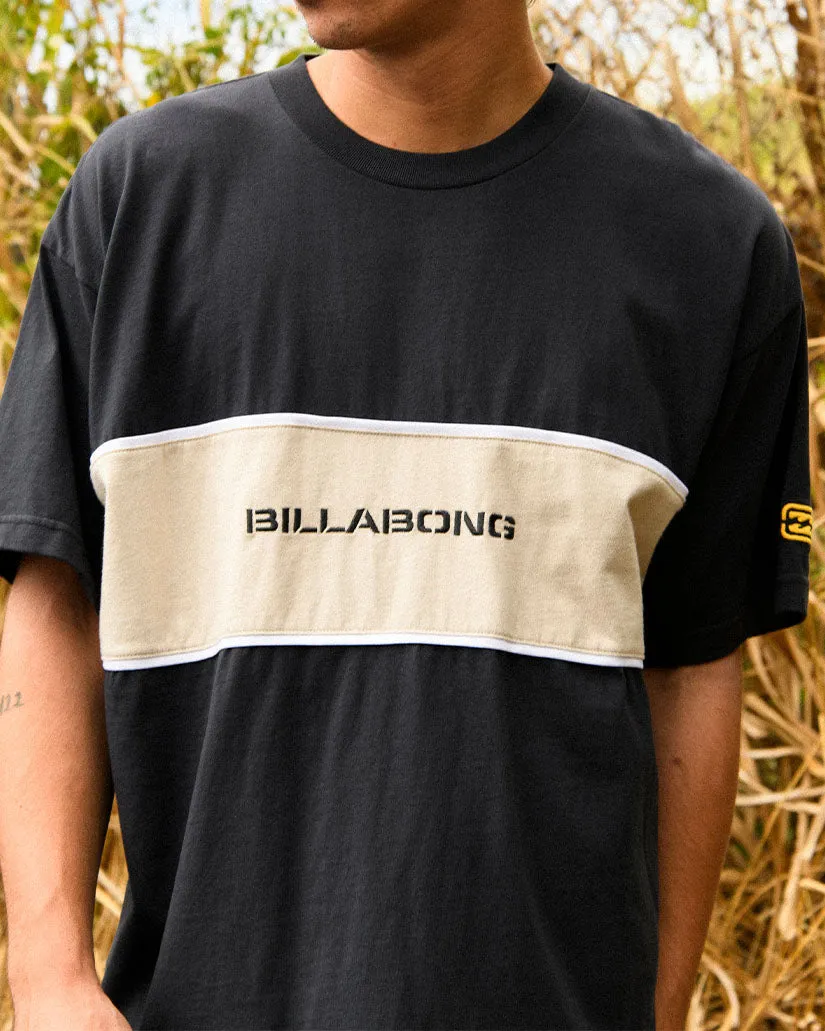 Billabong Panel T-Shirt - WASHED BLACK sold by Sun Diego Boardshops
