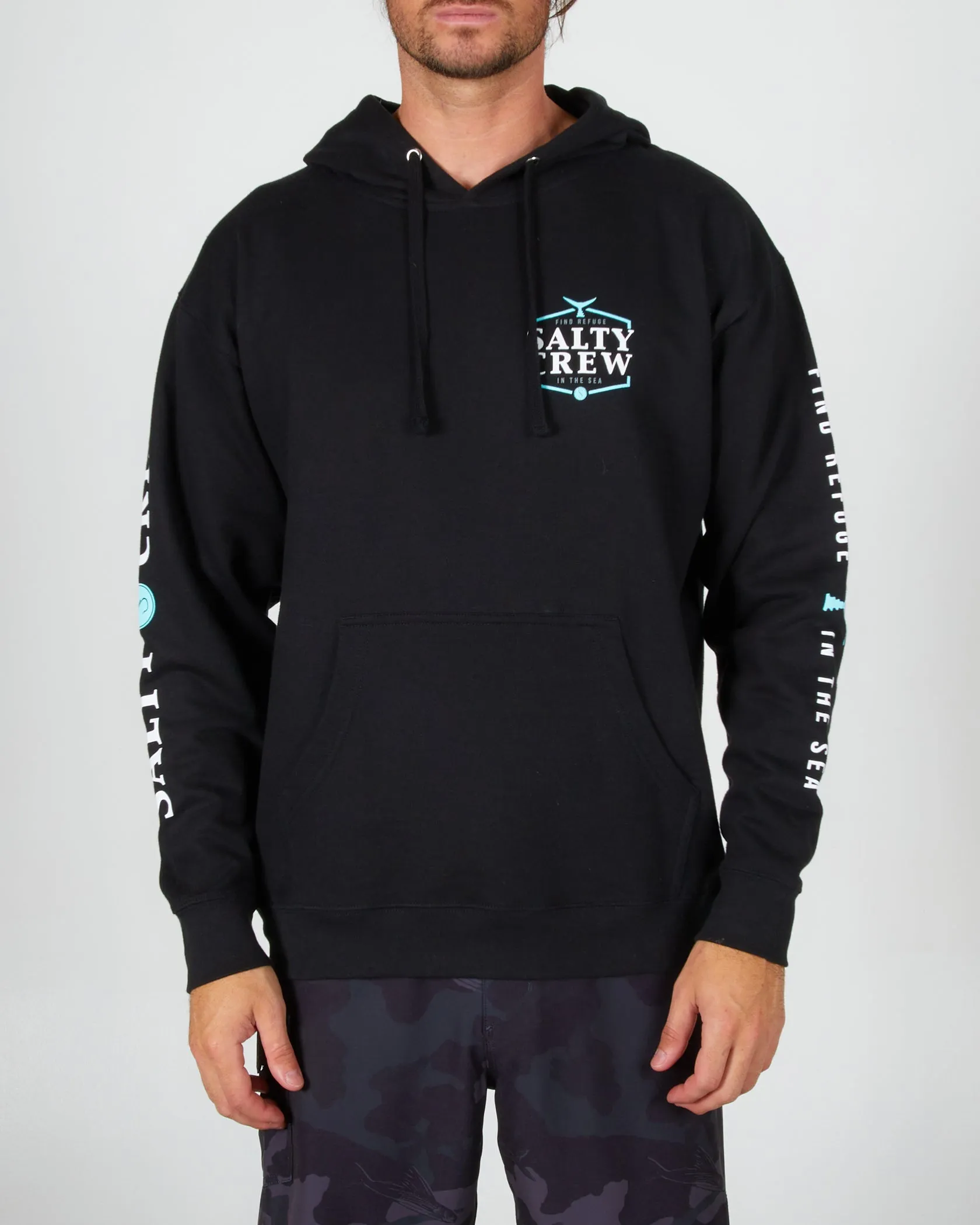 Salty Crew Skipjack Black Hood Fleece - BLACK sold by Sun Diego Boardshops product image thumbnail 2