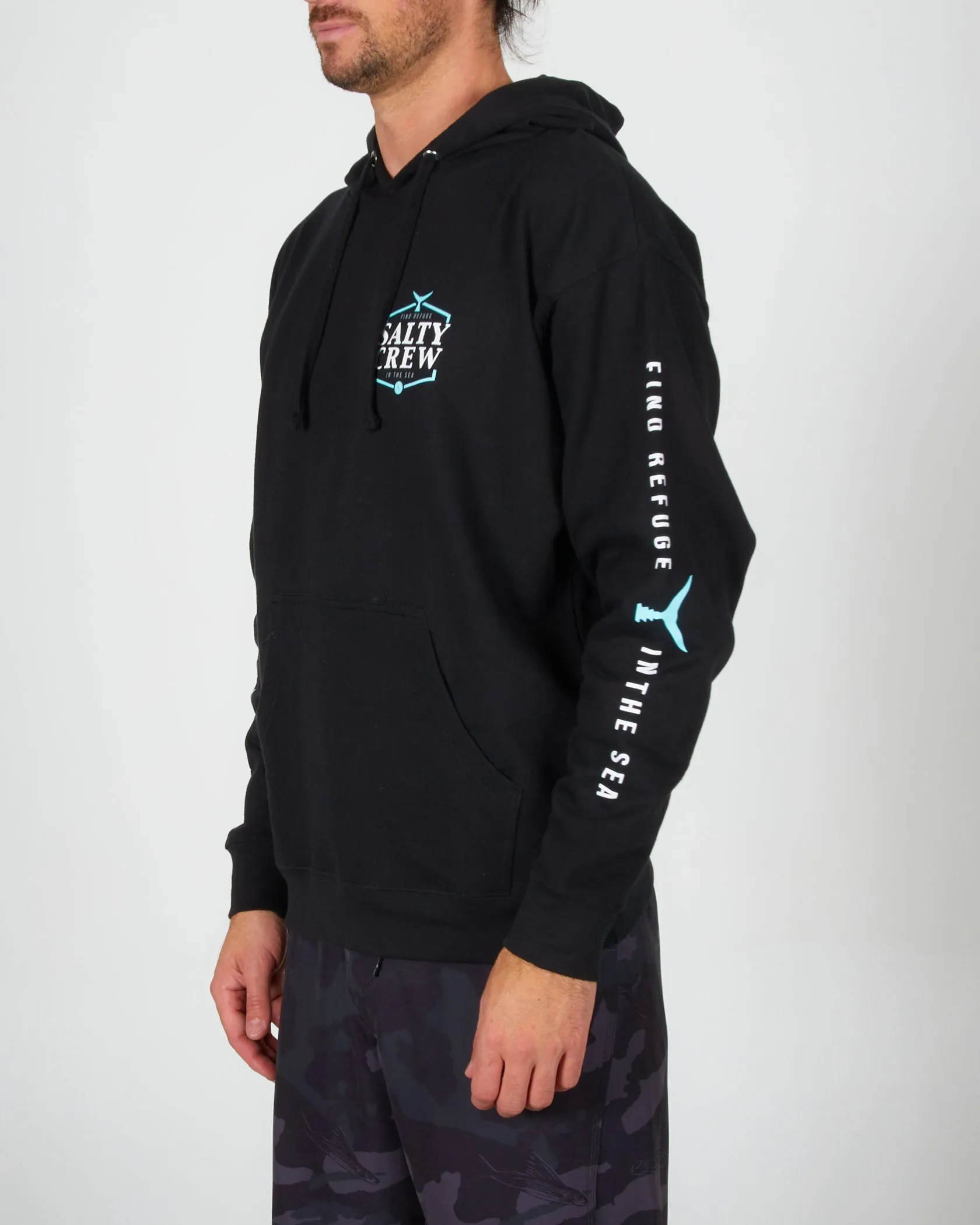 Salty Crew Skipjack Black Hood Fleece - BLACK sold by Sun Diego Boardshops product image thumbnail 3