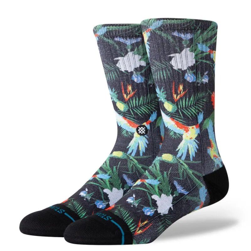 Stance POLY BLEND CREW SOCKS - BIRD CAGE BLACK sold by Sun Diego Boardshops