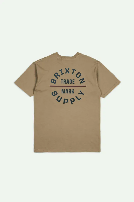 Brixton Oath V S/S Standard T-Shirt - TIGERS EYE/NAVY/MAHOGANY sold by Sun Diego Boardshops