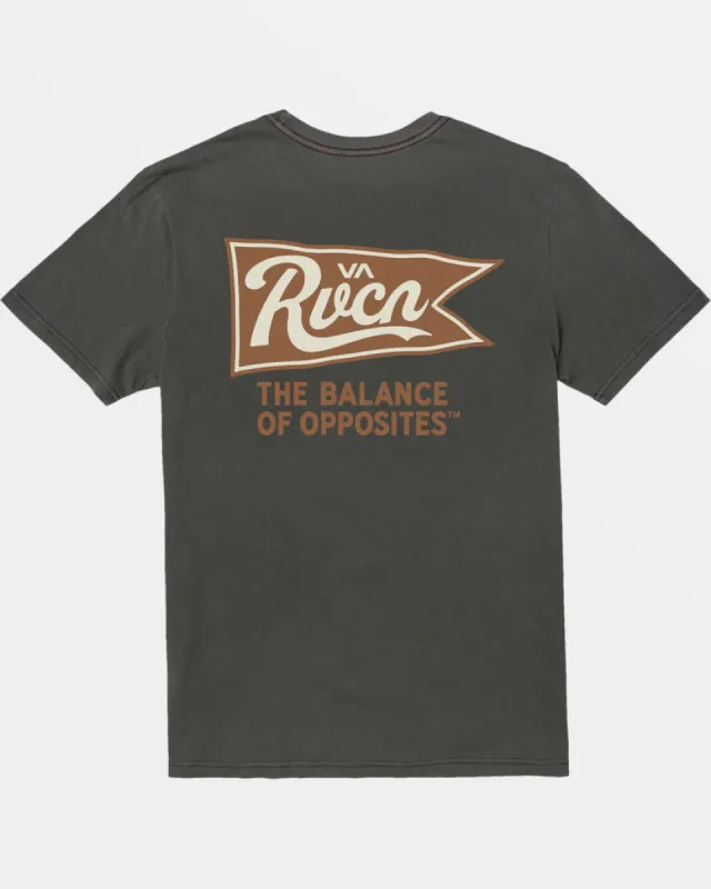 RVCA PENNANTAN SHORT SLEEVE T-SHIRT - PIRATE BLACK sold by Sun Diego Boardshops