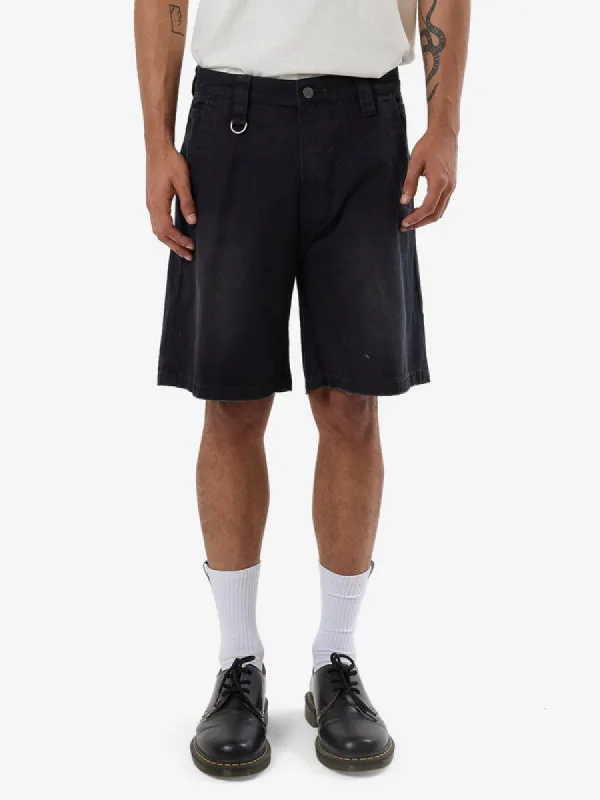 THRILLS Union Slacker Work Short - WASHED BLACK sold by Sun Diego Boardshops