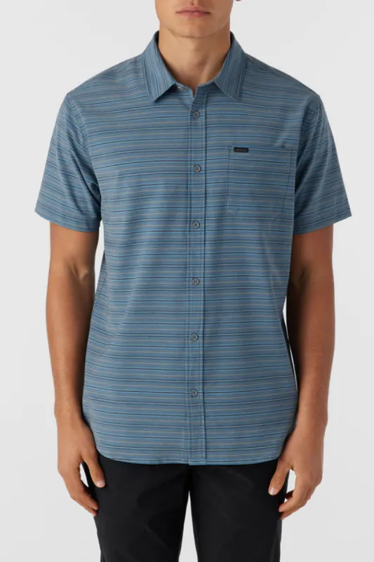 O`Neill TRVLR UPF TRAVERSE STRIPE STANDARD FIT SHIRT - GREY sold by Sun Diego Boardshops