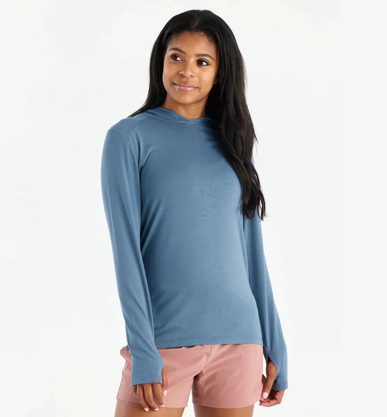 Free Fly Women's Bamboo Shade Hoodie II - Slate Blue sold by Sun Diego Boardshops product image thumbnail 2