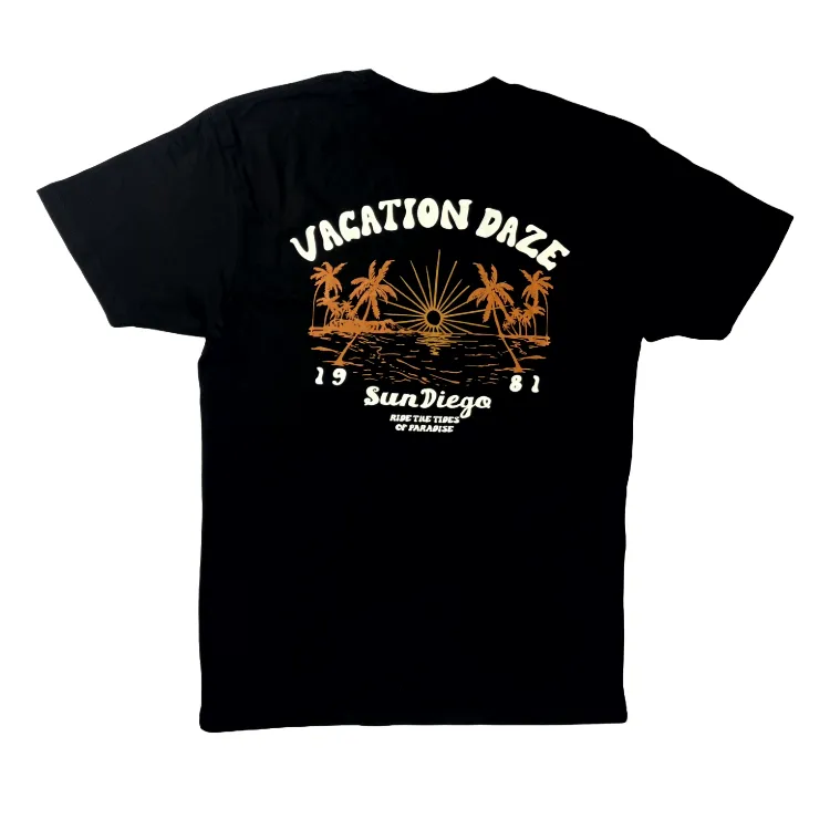 SunDiego VACATION T-Shirt - Black sold by Sun Diego Boardshops