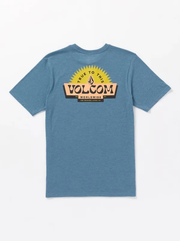 Volcom Shaped Up Short Sleeve Tee - Stone Blue Heather sold by Sun Diego Boardshops