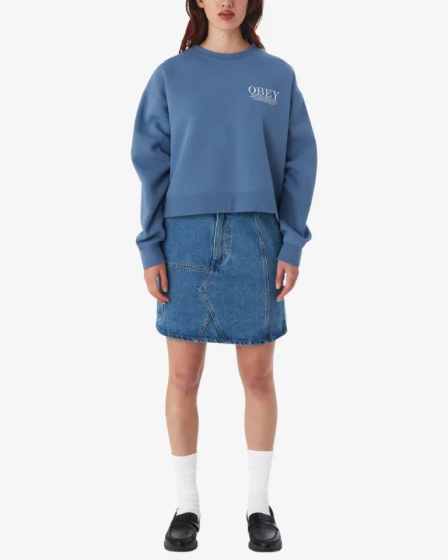 Obey Cities Crewneck - CORONEL BLUE sold by Sun Diego Boardshops