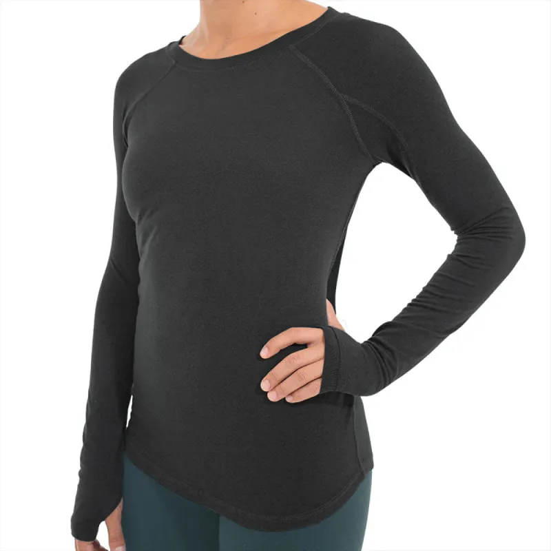 Free Fly Women's Bamboo Shade Long Sleeve - Heather Black sold by Sun Diego Boardshops