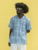 Duvin Design Company GRID BUTTONUP - BLUE sold by Sun Diego Boardshops