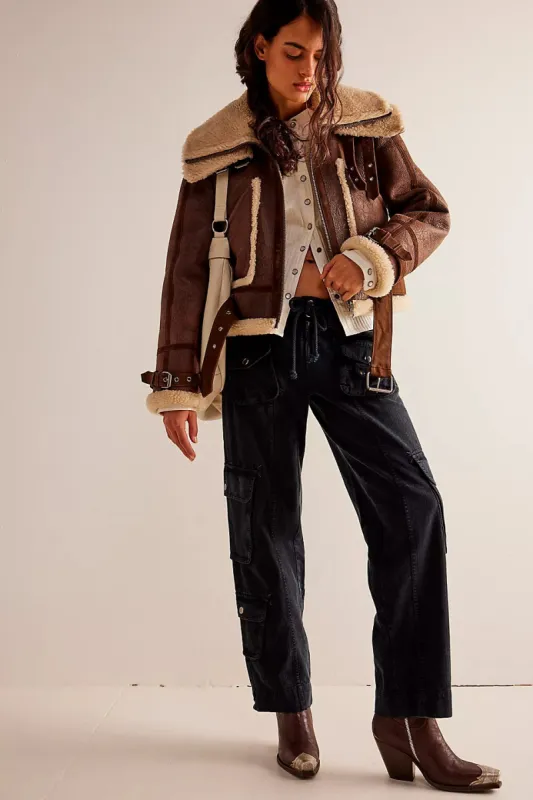 Free People Tahiti Cargo Pants - Black sold by Sun Diego Boardshops
