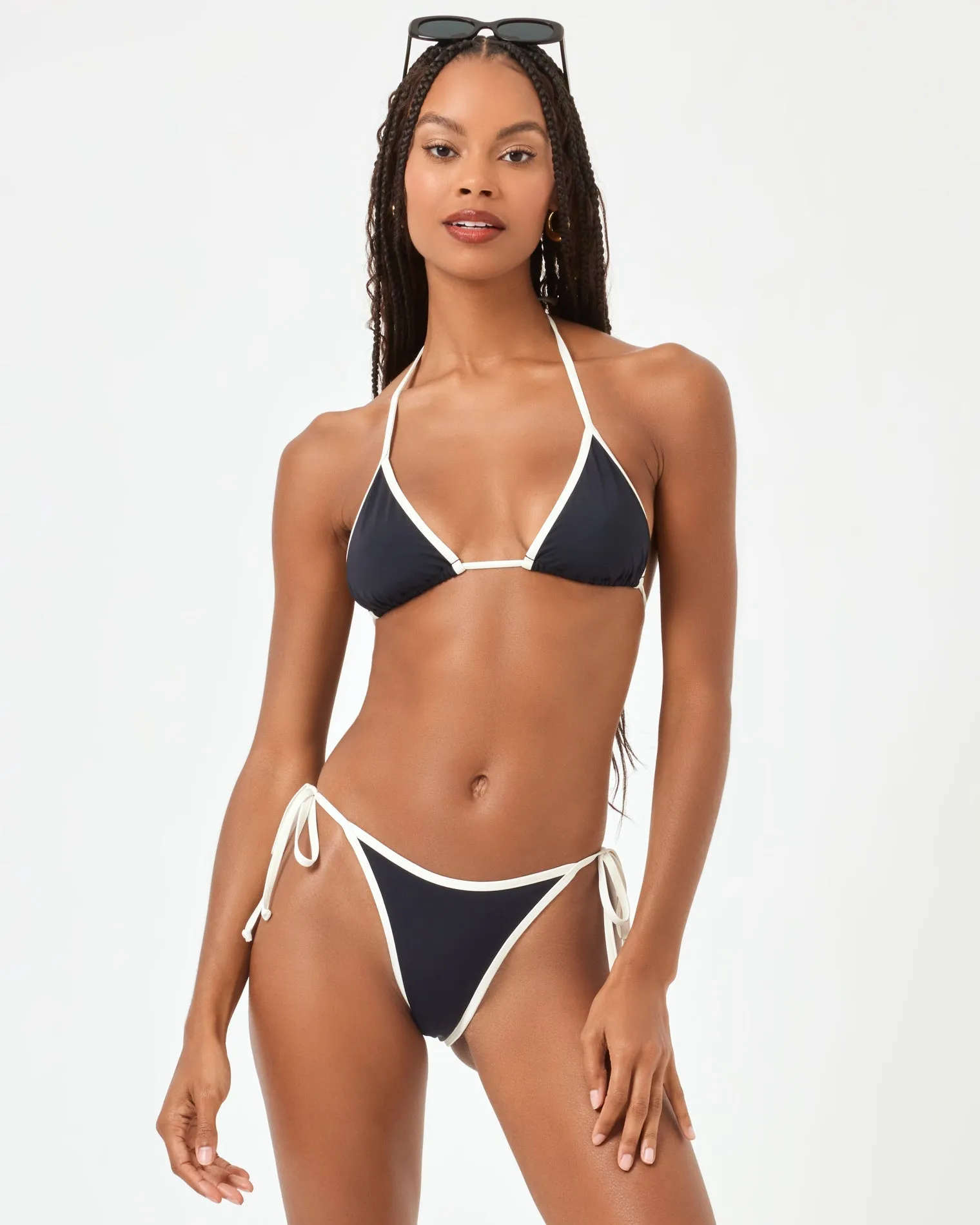 L Space Levy Bikini Bottom - BLACK/CREAM sold by Sun Diego Boardshops product image thumbnail 2