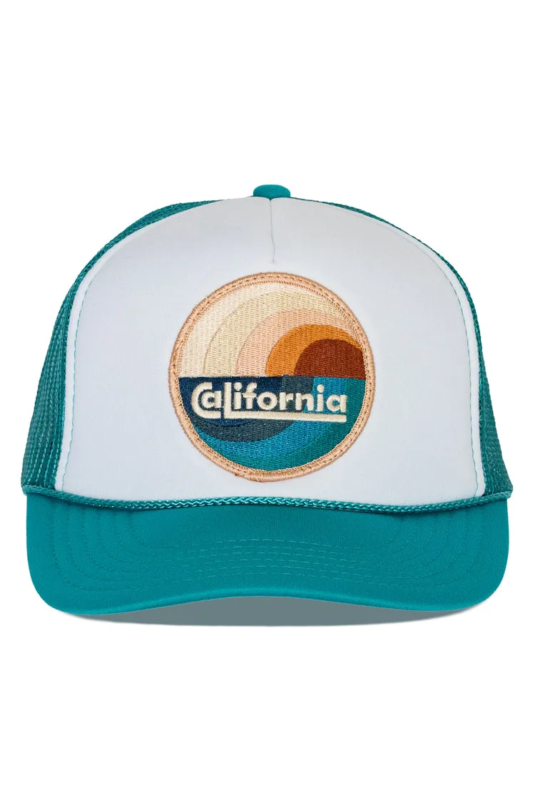 That Friday Feeling California Waves Trucker Hat - JADE SPLIT sold by Sun Diego Boardshops