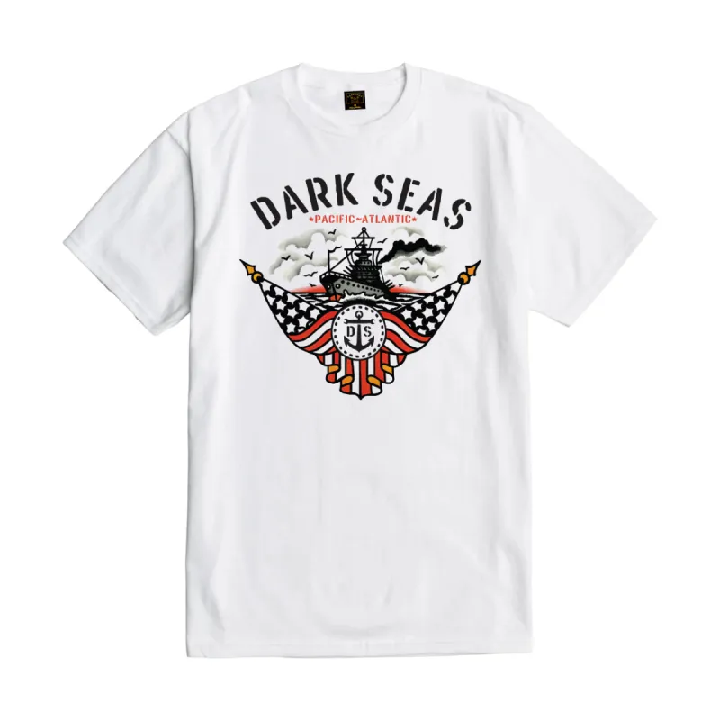 Dark Seas ARMADA STOCK T-SHIRT - WHITE sold by Sun Diego Boardshops