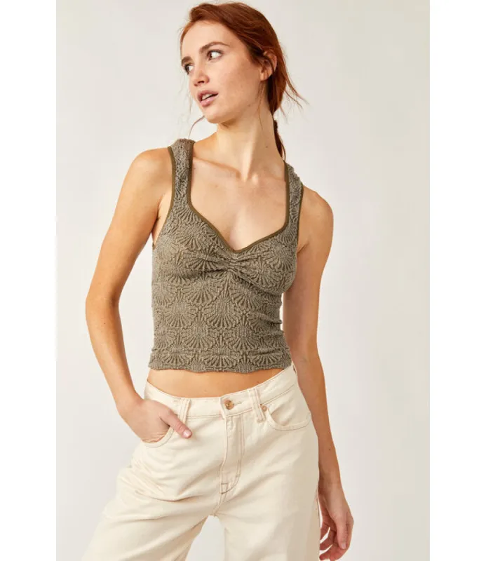 Free People Love Letter Sweetheart Cami - STINGRAY sold by Sun Diego Boardshops