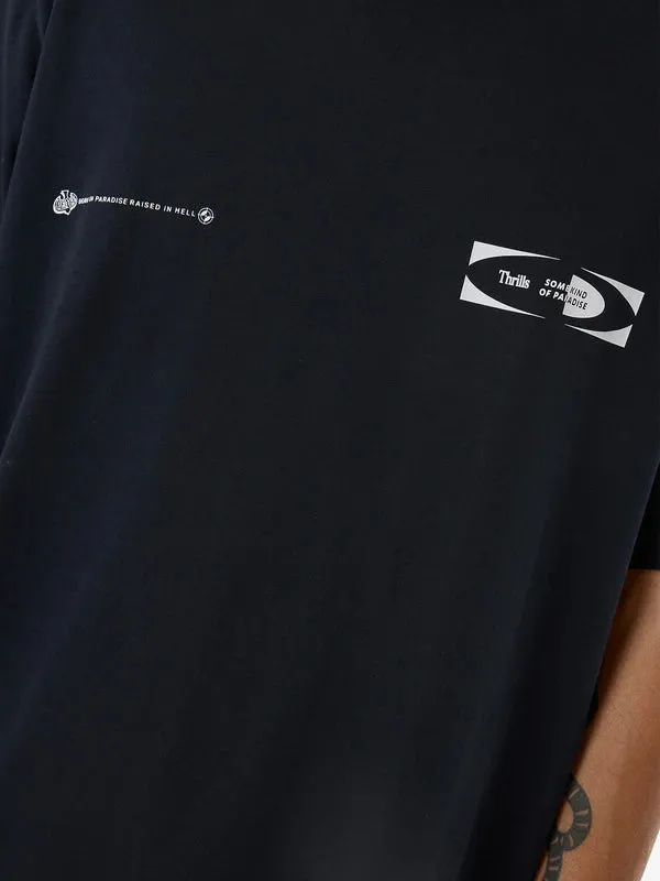 THRILLS Shifting Sands Merch Fit Tee - TWILIGHT BLACK sold by Sun Diego Boardshops product image thumbnail 4