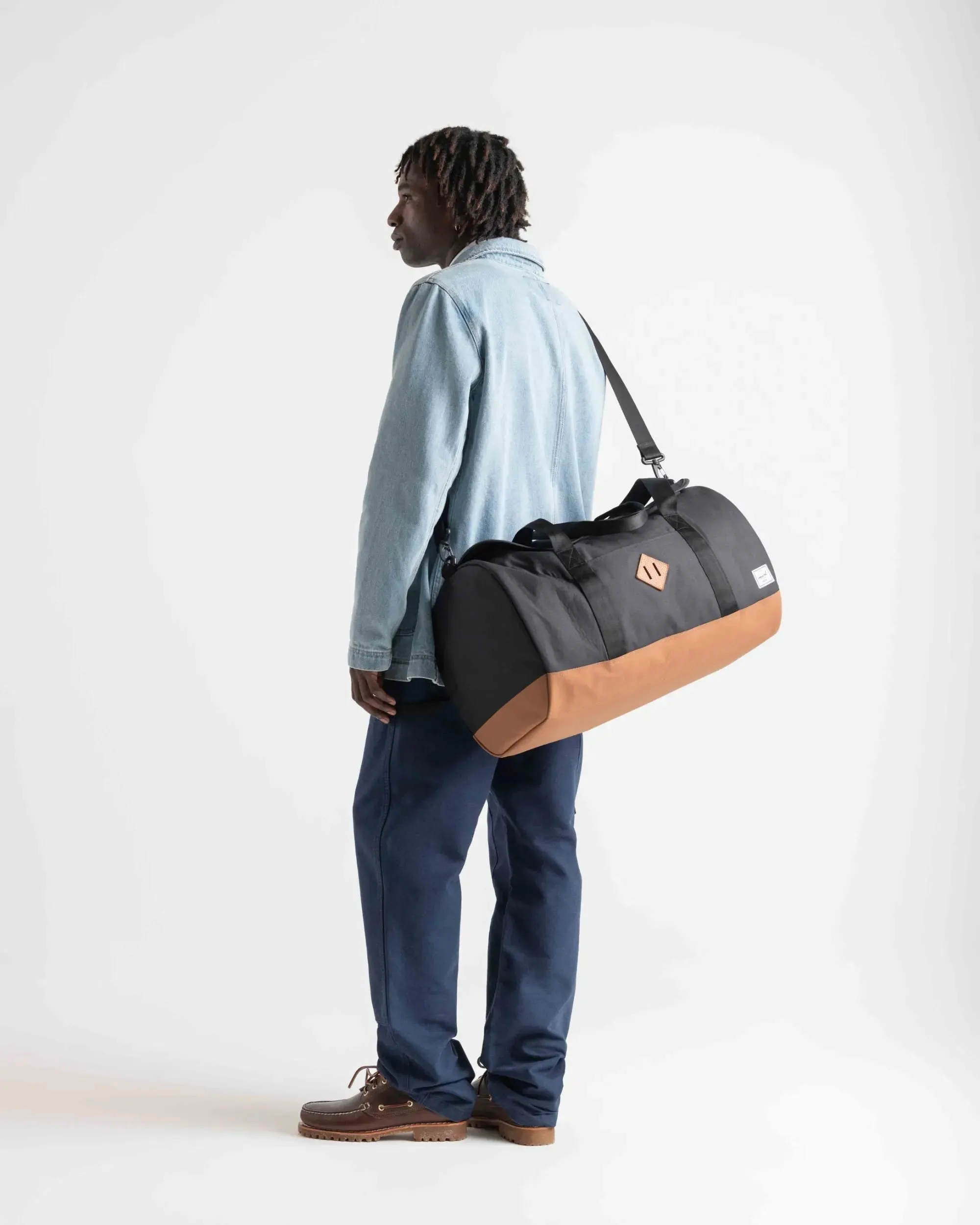 Herschel Supply Co. Herschel Heritage Duffle - Black/Saddle Brown sold by Sun Diego Boardshops product image thumbnail 4