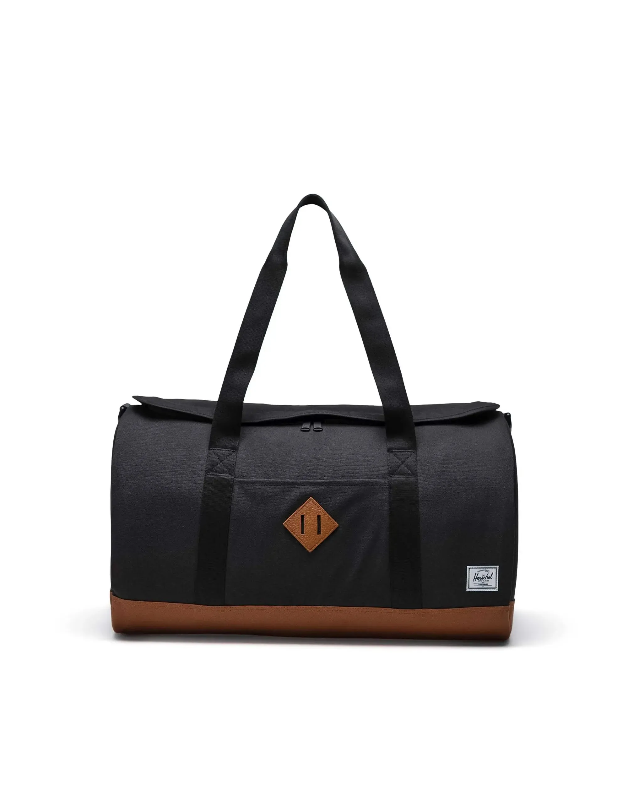 Herschel Supply Co. Herschel Heritage Duffle - Black/Saddle Brown sold by Sun Diego Boardshops