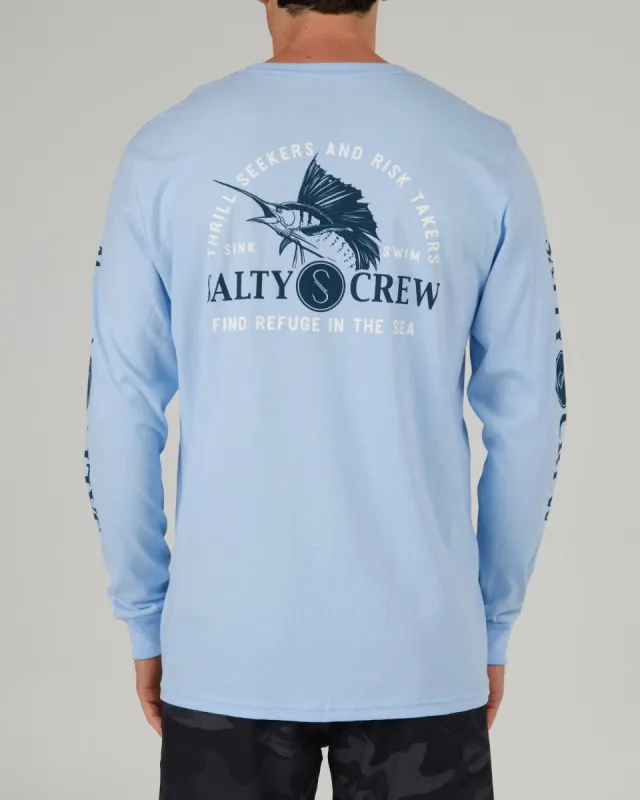 Salty Crew Yacht Club Light Blue L/S Standard Tee - LIGHT BLUE sold by Sun Diego Boardshops