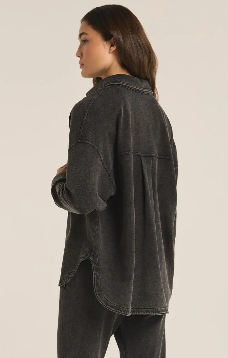 Z-Supply All Day Knit Denim Jacket - VINTAGE BLACK sold by Sun Diego Boardshops product image thumbnail 2