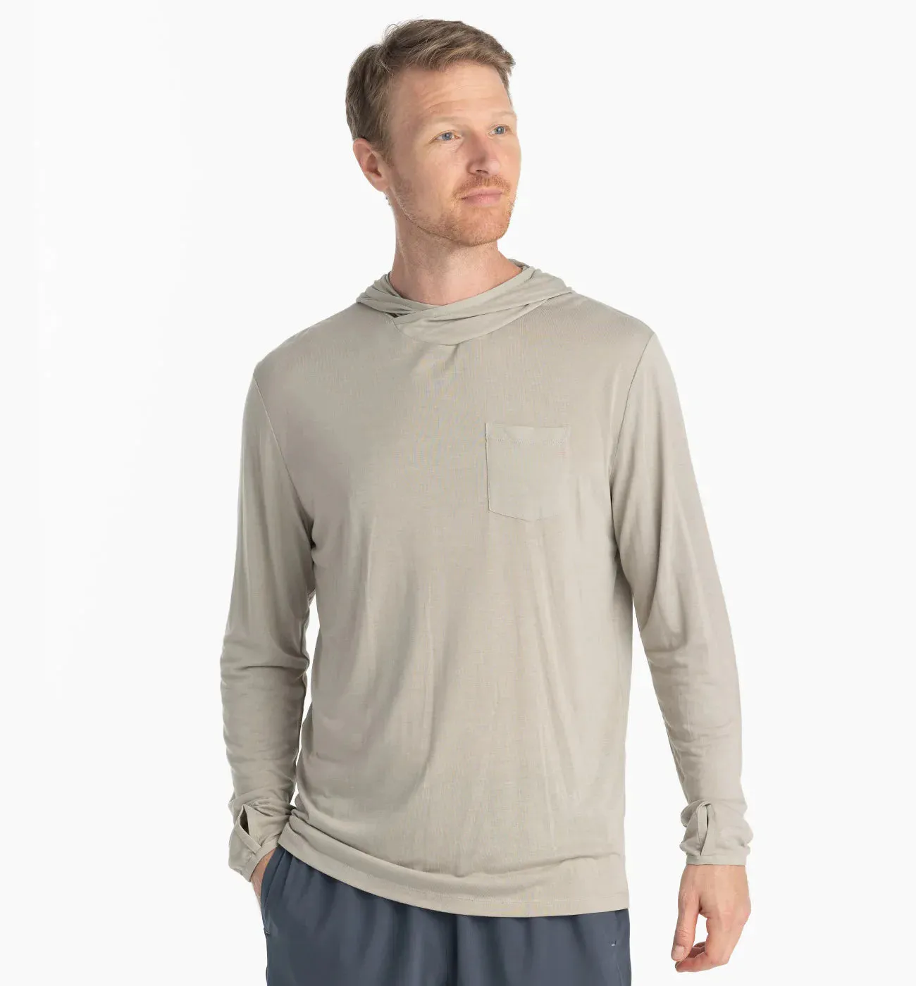 Free Fly Men Men's Bamboo Lightweight Hoodie - SANDSTONE sold by Sun Diego Boardshops