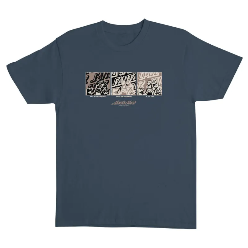 Santa Cruz Handled Front Men's Santa Cruz T-Shirt - STEEL BLUE sold by Sun Diego Boardshops