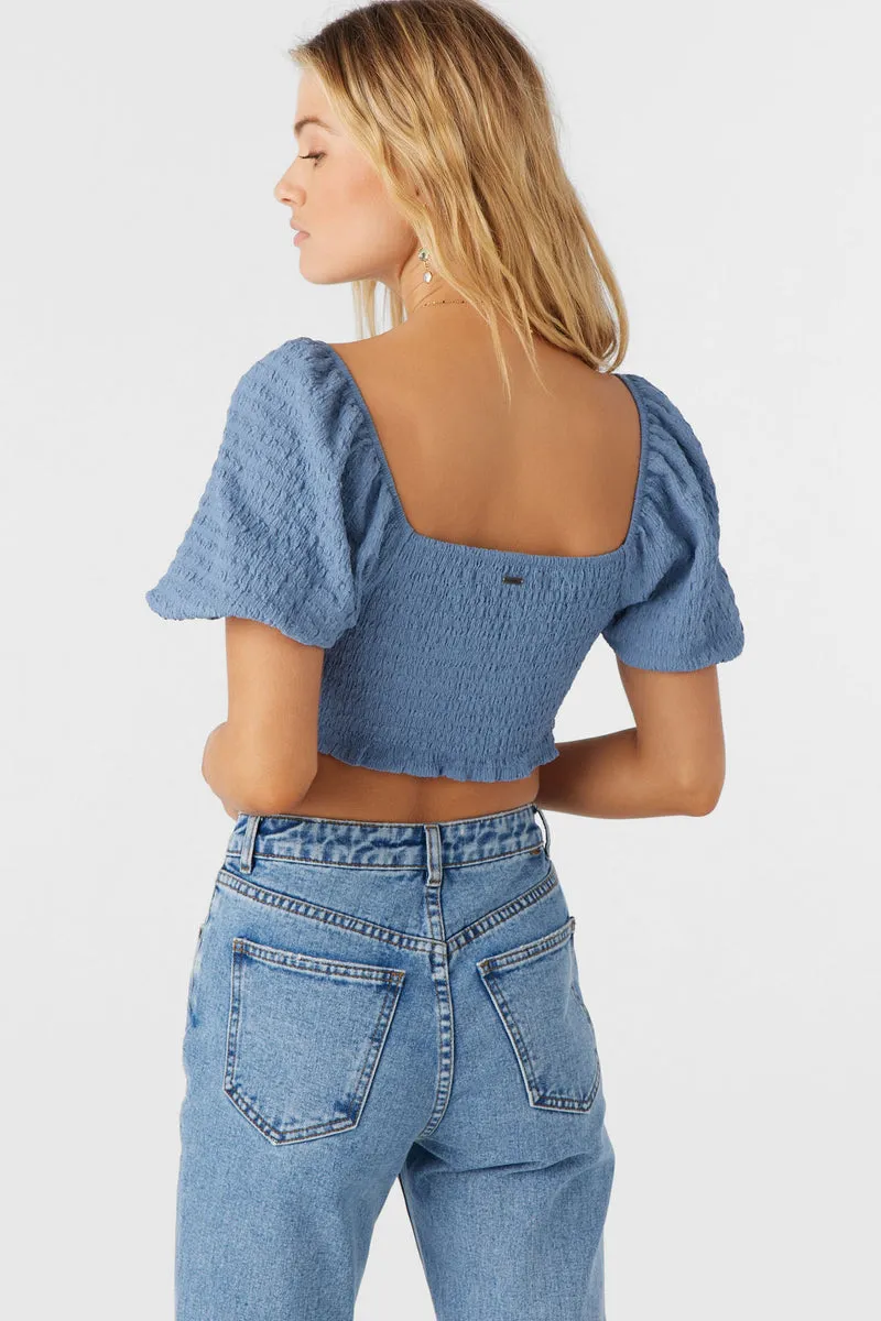 O`Neill POLLY TEXTURED KNIT CROP TOP - INFINITY sold by Sun Diego Boardshops product image thumbnail 2